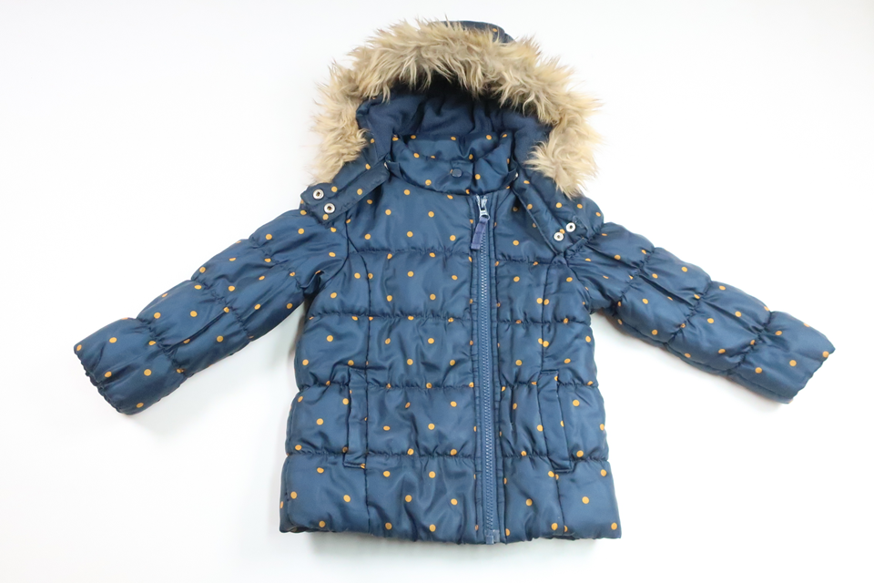 Polka Dot Winter Jacket from Cherokee - Size 98 - Navy Blue