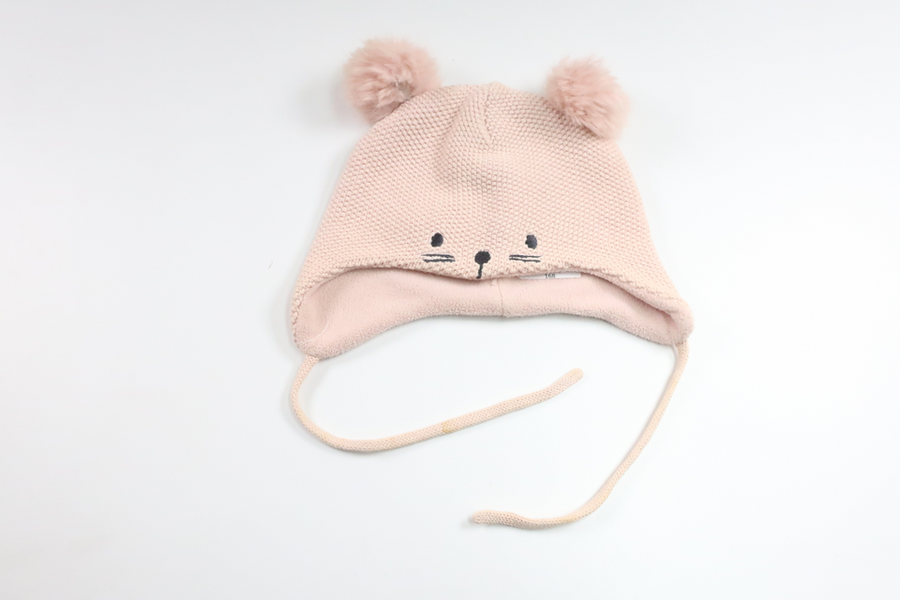 Fleece-lined hat from H&amp;M - Size 62/68 - Pink