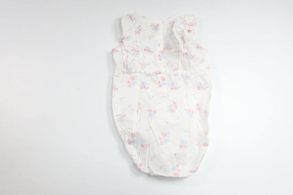 Floral bodysuit with ruffle from H&M - Size 80 - White