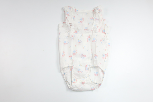 Floral bodysuit with ruffle from H&M - Size 80 - White