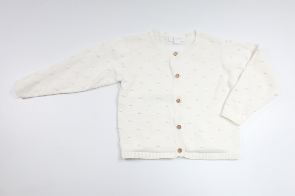 Polka dot cardigan from Petter & Kajsa - Size 74/80 - White
