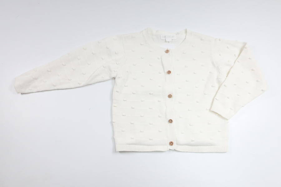 Polka dot cardigan from Petter & Kajsa - Size 74/80 - White