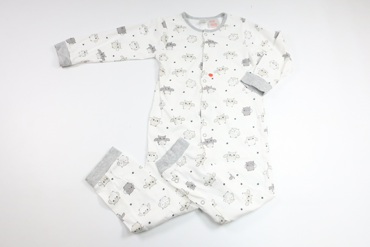 Pajamas with owls from H&M - Size 98 - White