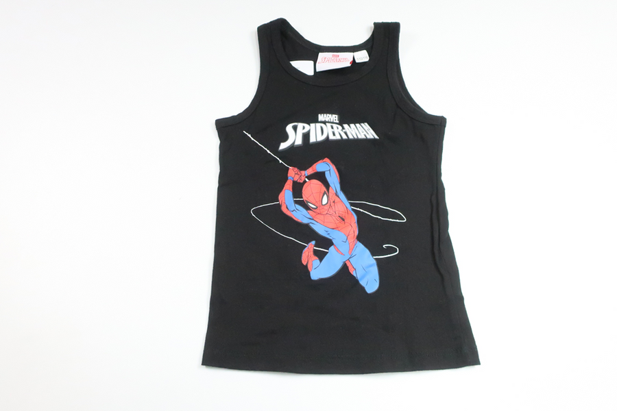 Tank top with Spider-Man from Marvel - Size 110/116 - Black