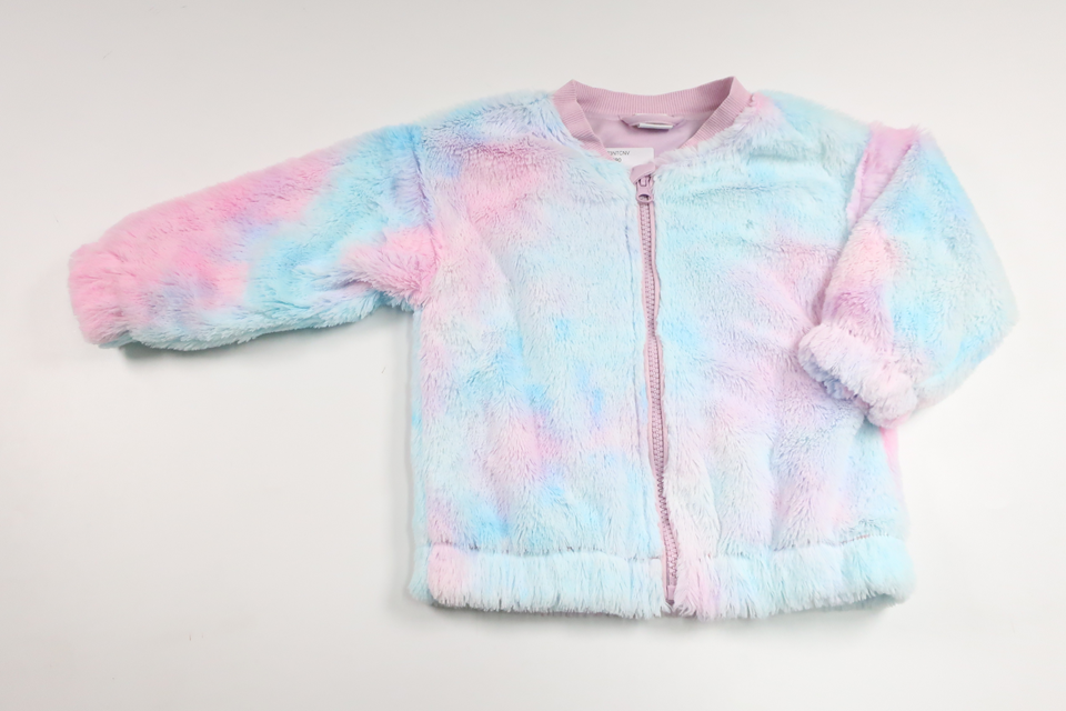 Faux fur jacket from Lindex - Size 92 - Multi