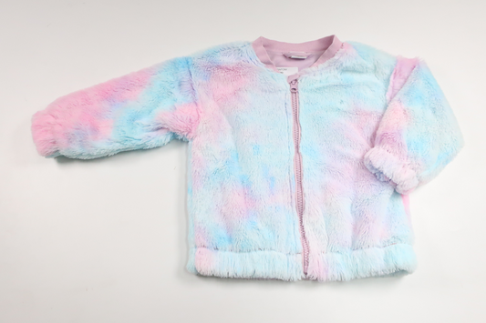 Faux fur jacket from Lindex - Size 92 - Multi