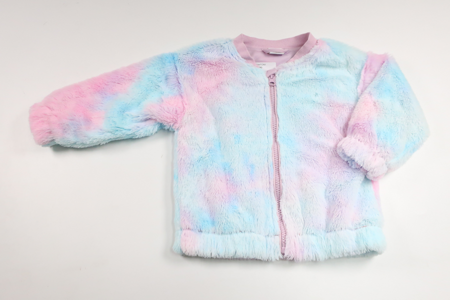 Faux fur jacket from Lindex - Size 92 - Multi