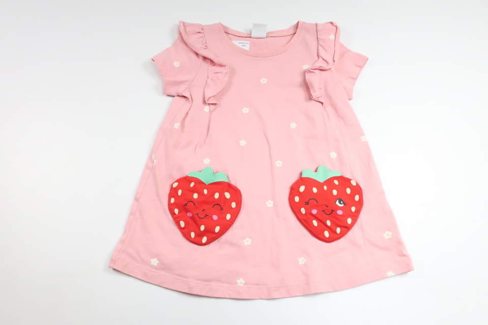 Dress with strawberries from Lindex - Size 92 - Pink