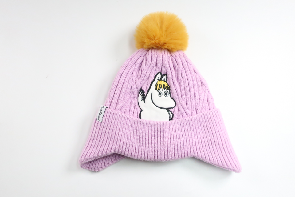 Fleece-lined hat with tassel from Moomin by Nordic Buddies - Size 86/92 - Purple