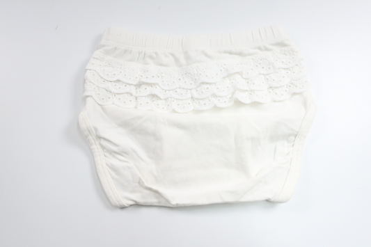 Diaper pink with ruffle from Newbie - Size 74/80 - White