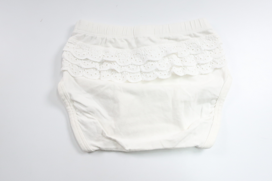 Diaper pink with ruffle from Newbie - Size 74/80 - White