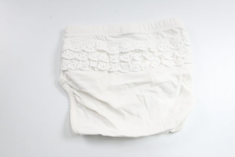 Diaper pink with ruffle from Newbie - Size 74/80 - White