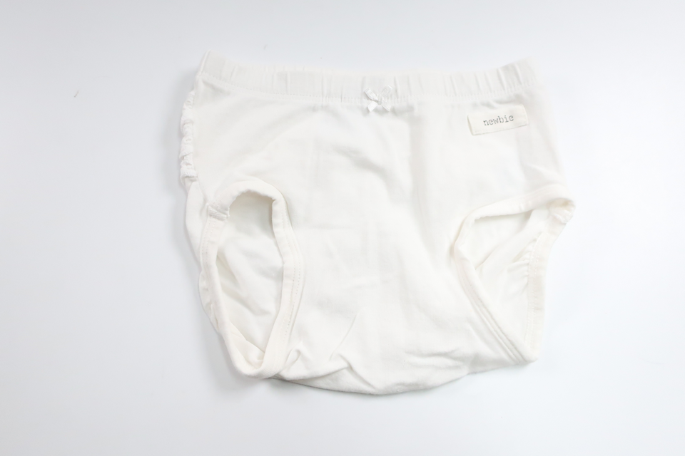 Diaper pink with ruffle from Newbie - Size 74/80 - White