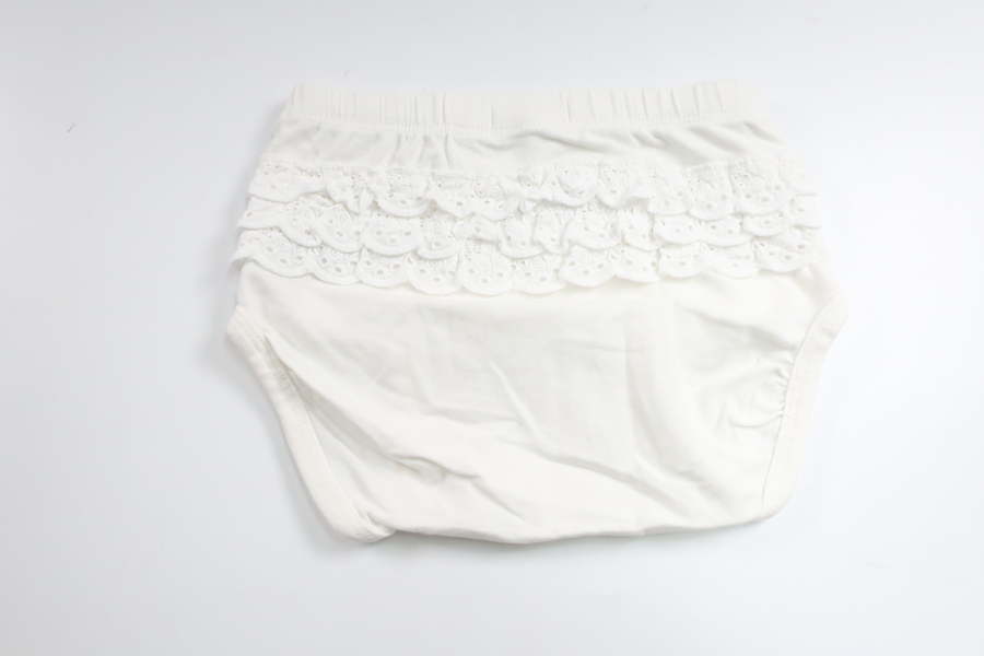 Diaper pink with ruffle from Newbie - Size 74/80 - White