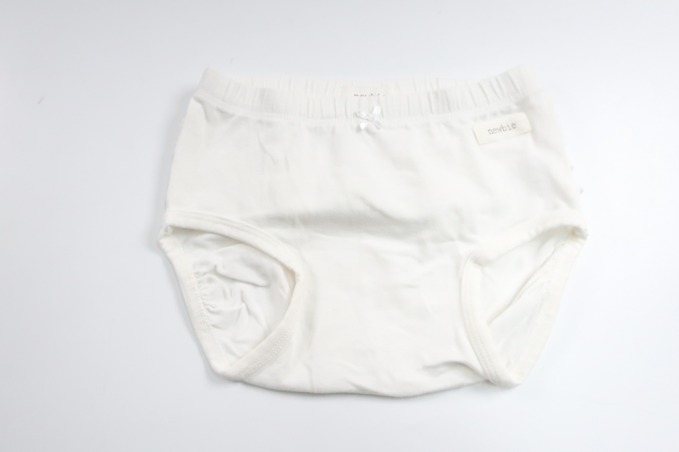 Diaper pink with ruffle from Newbie - Size 74/80 - White