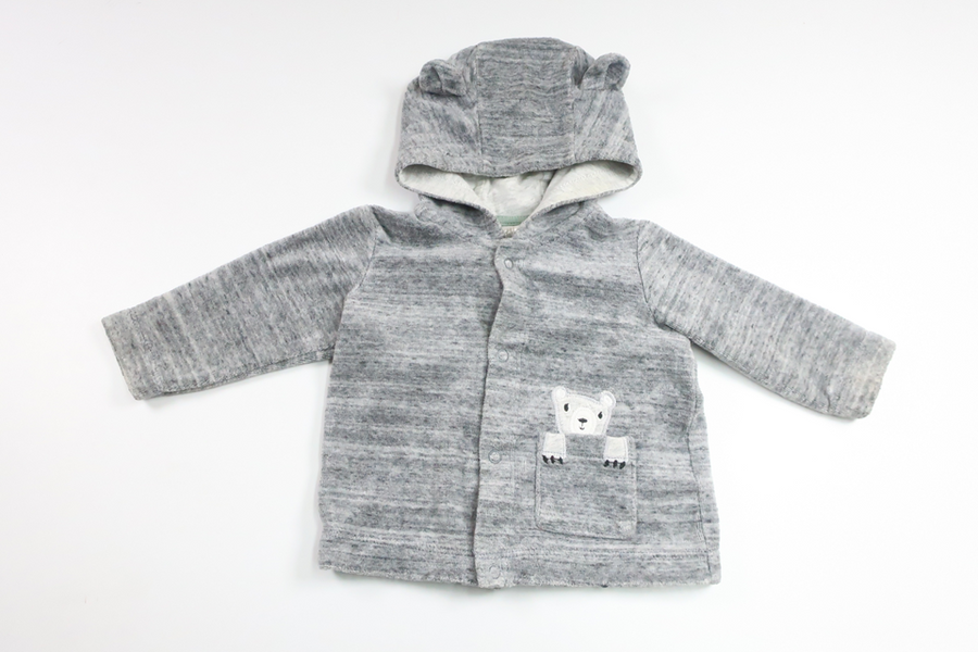 Fleece hoodie from H&amp;M - Size 62 - Grey