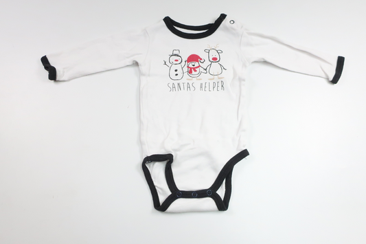 Bodysuit with Christmas motif from Walking - Size 68 - White