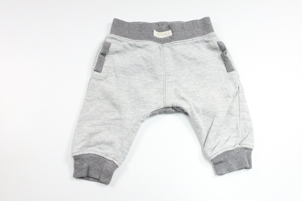 Pants with teddy bear from Newbie - Size 62 - Grey