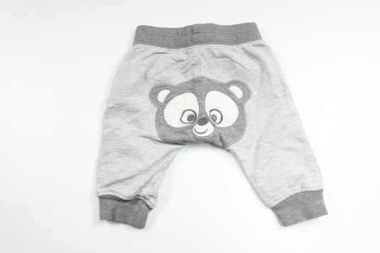 Pants with teddy bear from Newbie - Size 62 - Grey