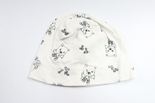 Hat with bears from Ellos - Size 56 - Off-white