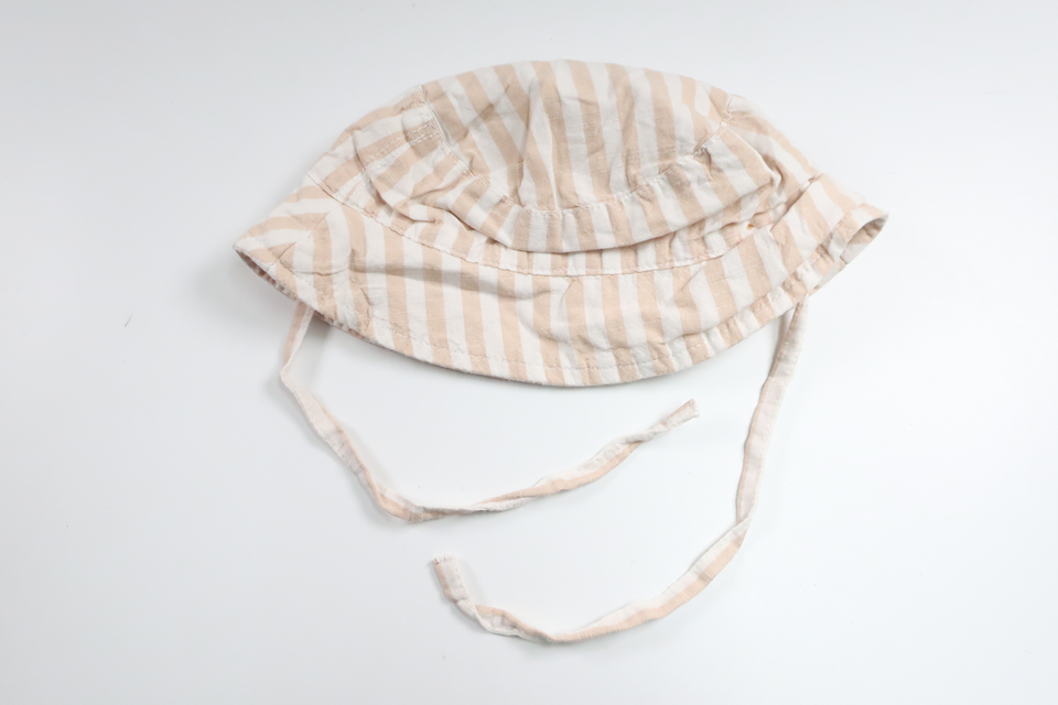 Striped sun hat from H&M - Size 74/80 - Beige