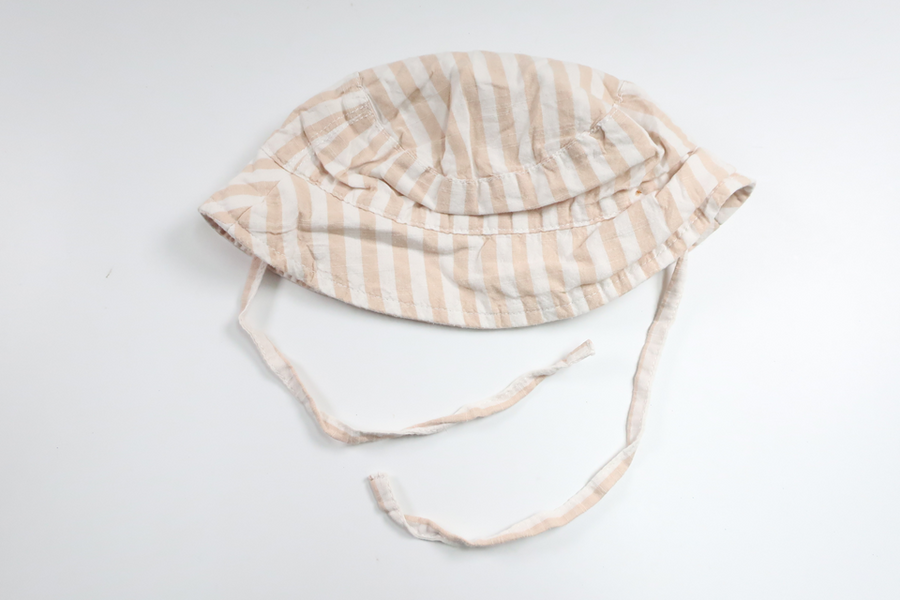 Striped sun hat from H&M - Size 74/80 - Beige