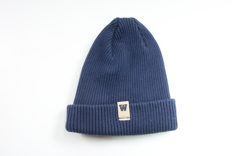 Ribbed knit hat from H&M - Size 50/56 - Navy blue