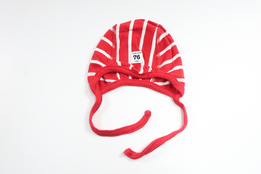 Striped helmet cap from Polarn o. Pyret - Size 40/452 - Red