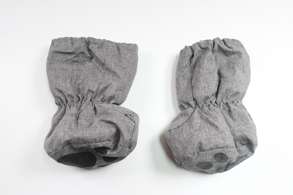 Fleece-lined booties from Lindex - Size 56/62 - Grey