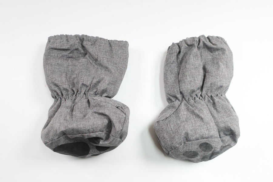 Fleece-lined booties from Lindex - Size 56/62 - Grey