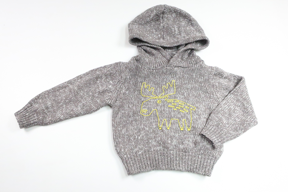 Knitted hoodie from Cool Club by Smyk - Size 98 - Grey