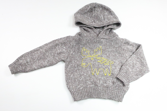 Knitted hoodie from Cool Club by Smyk - Size 98 - Grey
