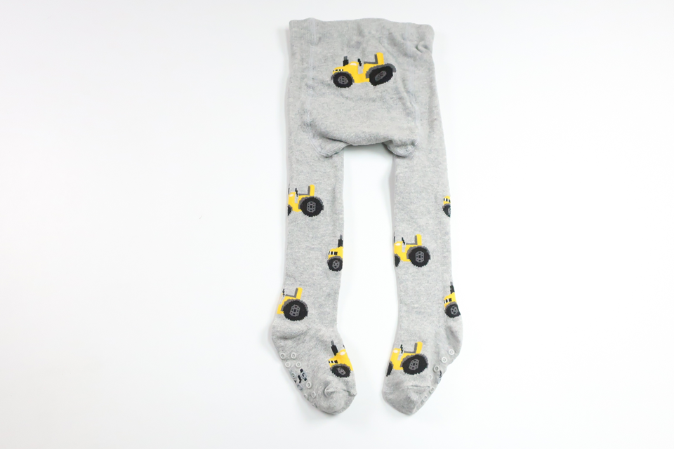 Tights with tractors from Scorpio - Size 80/86 - Grey