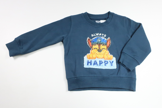 Sweatshirt with Paw Patrol and reversible sequins from Cool Club by Smyk - Size 92 - Blue