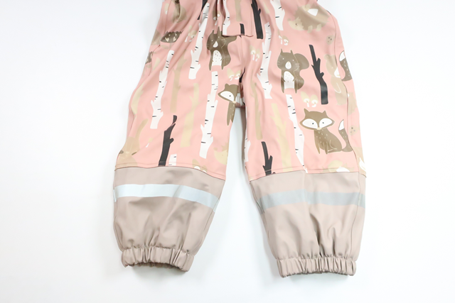 Fleece-lined rain overalls from Rusk - Size 86/92 - Pink