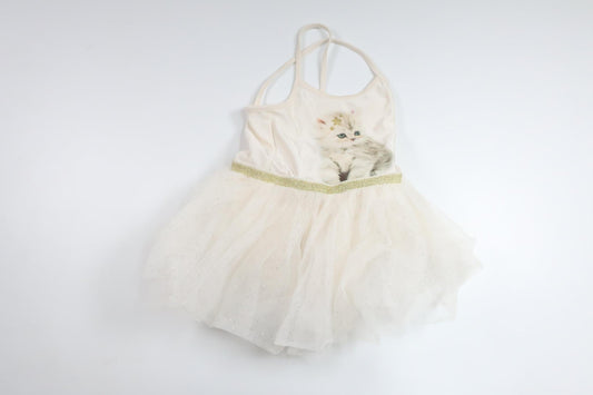 Dance costume with cat from H&M - Size 98/104 - Off-white