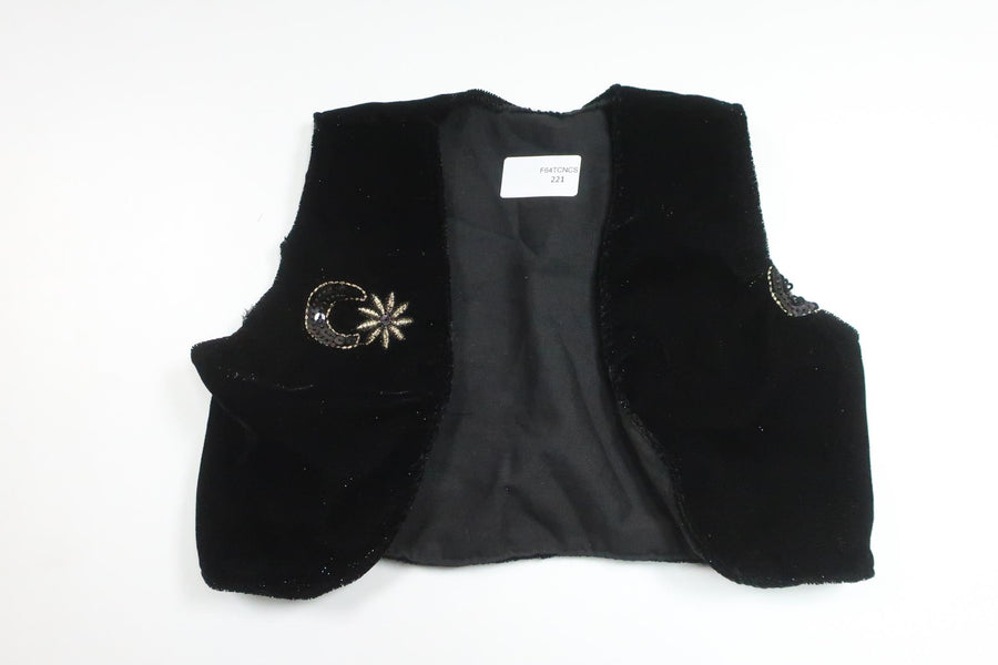 Velour vest from Unknown - Size 74/80 - Black