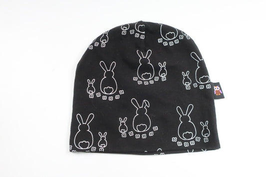 Hat with rabbits from Ada - Size 74/80 - Black