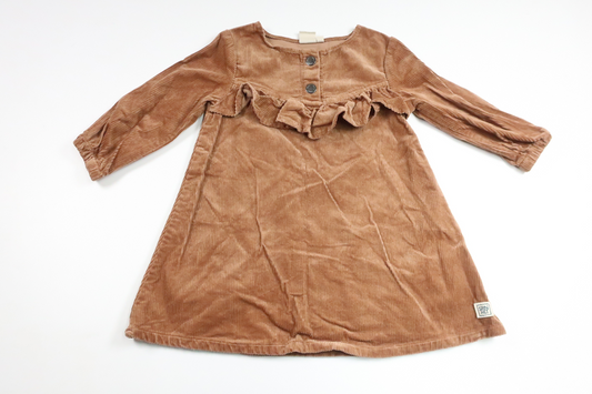 Ribbed dress from SRNHLT - Size 92 - Brown
