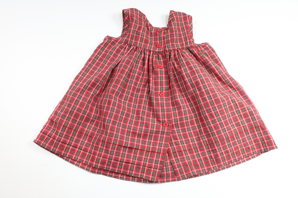 Checkered dress from Hemsytt - Size 74 - Red