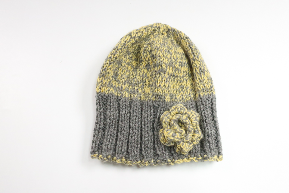Knitted hat from Hemstickad - Size 74/80 - Yellow