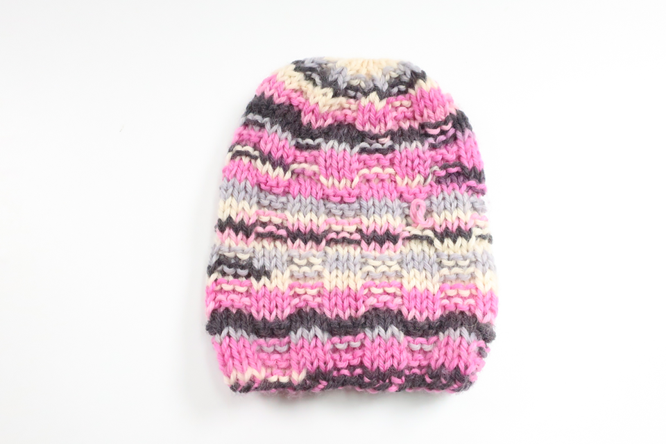 Knitted hat from Hemstickad - Size 74/80 - Pink