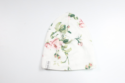 Floral hat from Bambu Baby - Size 56/62 - White