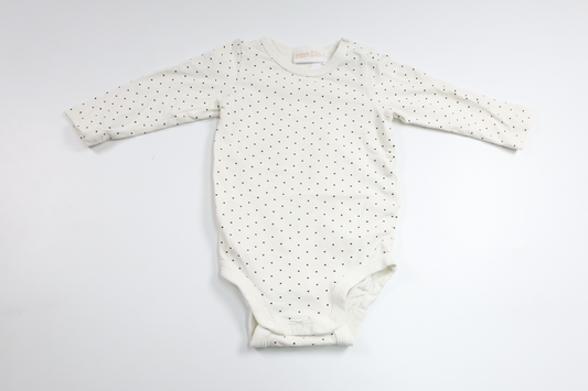 Polka dot bodysuit from Lindex - Size 56 - Off-white