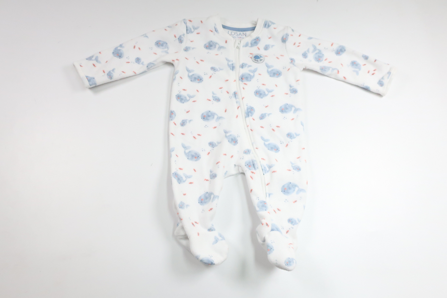Fleece pajamas from Losan - Size 56/62 - White
