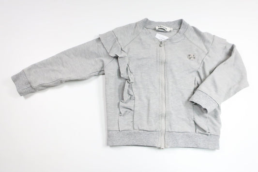 Cardigan with ruffles from Molo - Size 104 - Grey