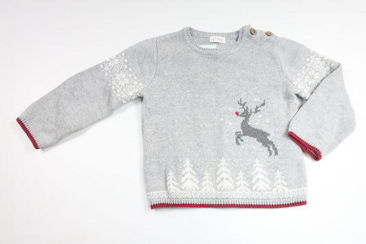 Knitted sweater from Newbie - Size 86 - Grey