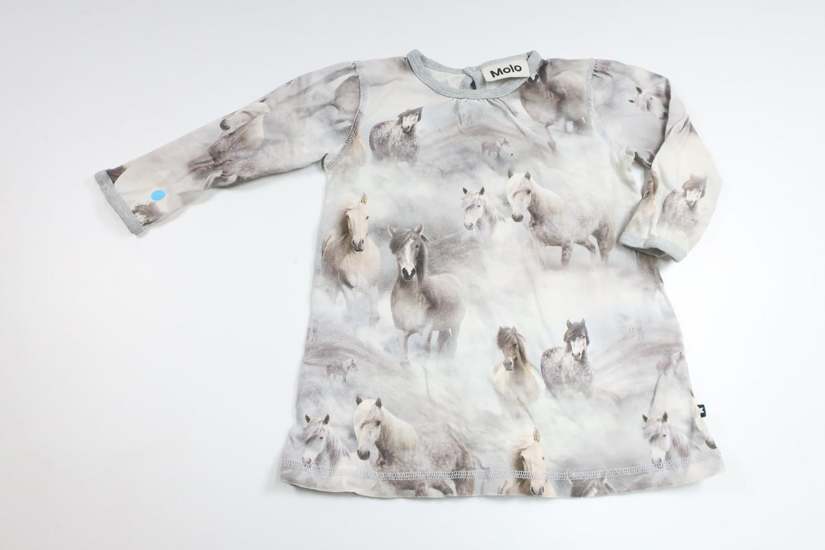 Dress with horses from Molo - Size 80 - Grey
