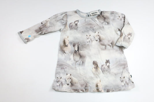 Dress with horses from Molo - Size 80 - Grey