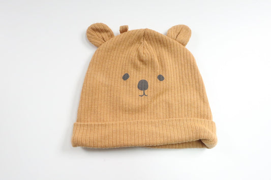 Ribbed hat with teddy bear from Cubus - Size 40/42 - Orange